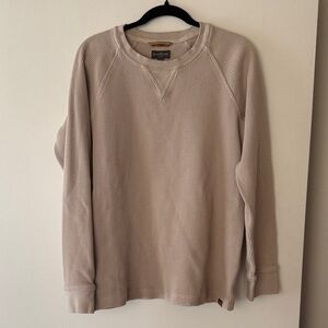 Men's LL Bean Beige Waffle Shirt